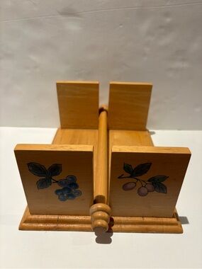 Noritake Vintage Garden Harvest Wood Napkin or Letter Holder - Natural Wood